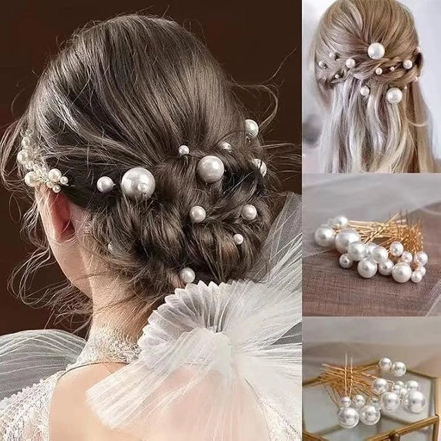 Pearl Bridal Hair Pins Set